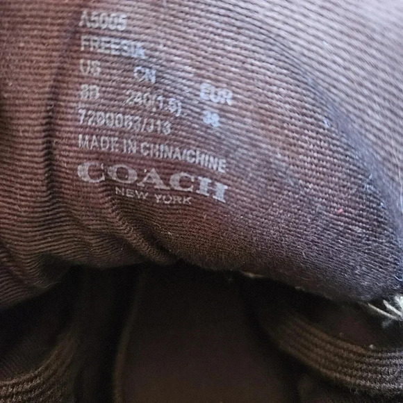 Coach New York Women's  Brown Freesia Lace Up High Top Sneaker Shoes Size 8. - Picture 16 of 16